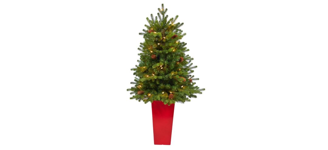 3.5 Pre-Lit Yukon Mountain Fir Artificial Tree