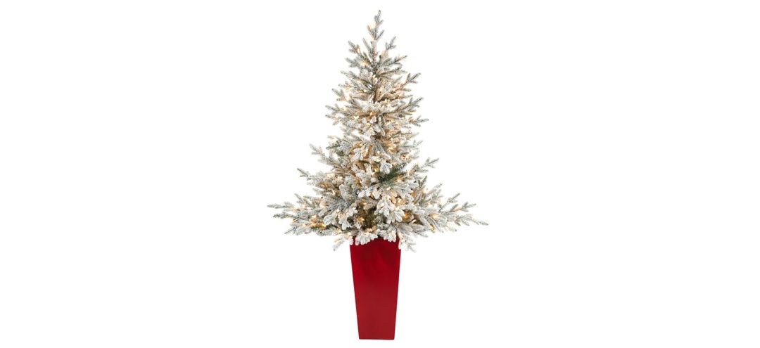 57 Pre-Lit Flocked Fraser Fir Artificial Tree