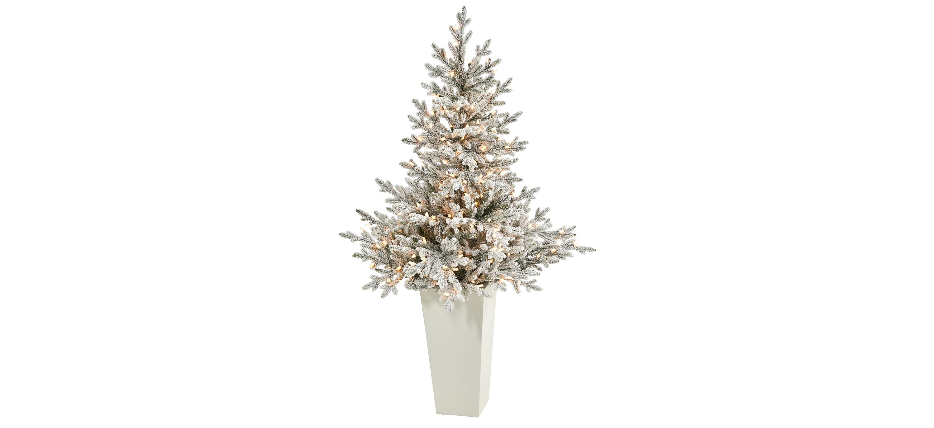 57 Pre-Lit Flocked Fraser Fir Artificial Tree