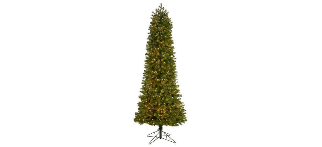 8.5' Pre-Lit Slim Colorado Mountain Spruce Artificial Tree