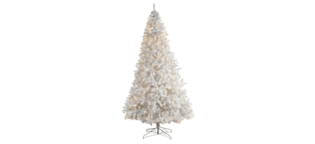10' Pre-Lit White Artificial Tree