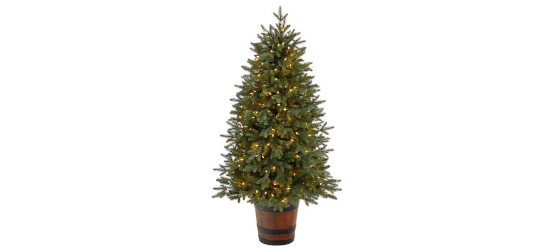 5 Pre-Lit Colorado Aspen Artificial Porch Tree