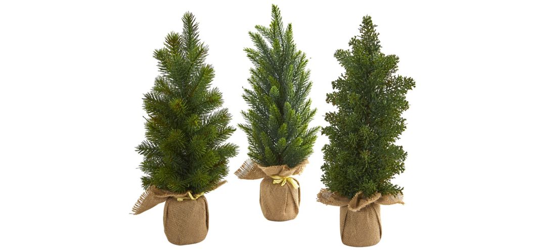 Mini Cypress and Pine Artificial Tree (Set of 3)