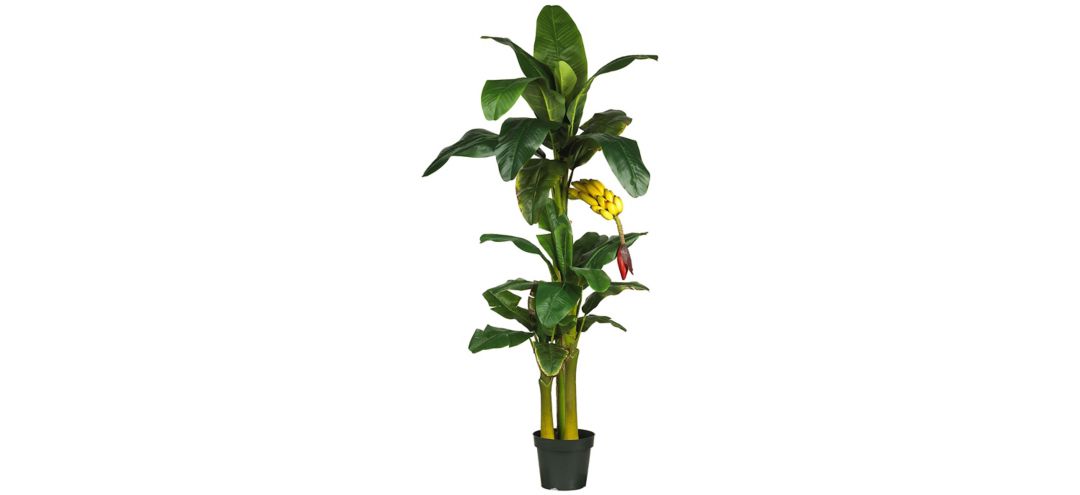 140123020 Triple Stalk Banana Artificial Tree sku 140123020