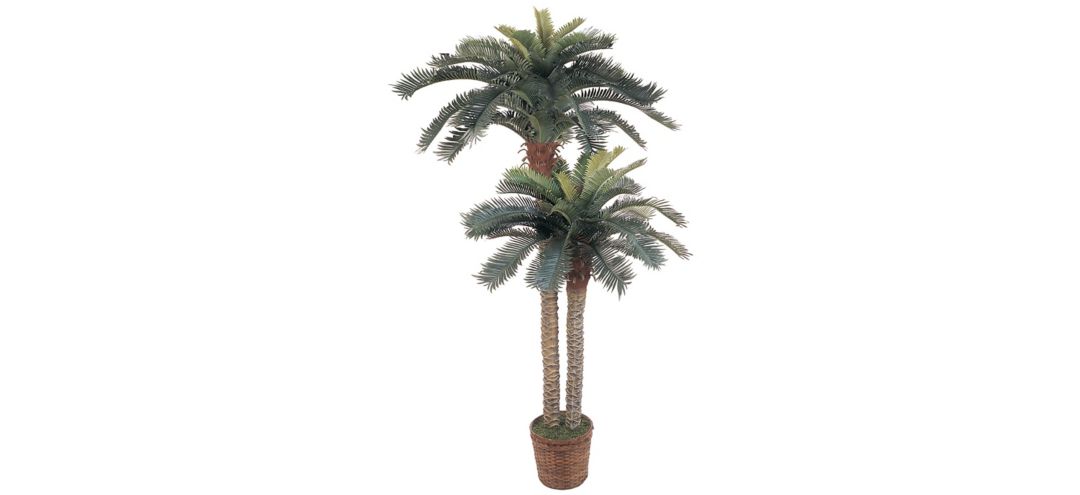 Sago Palm Double Potted Artificial Tree