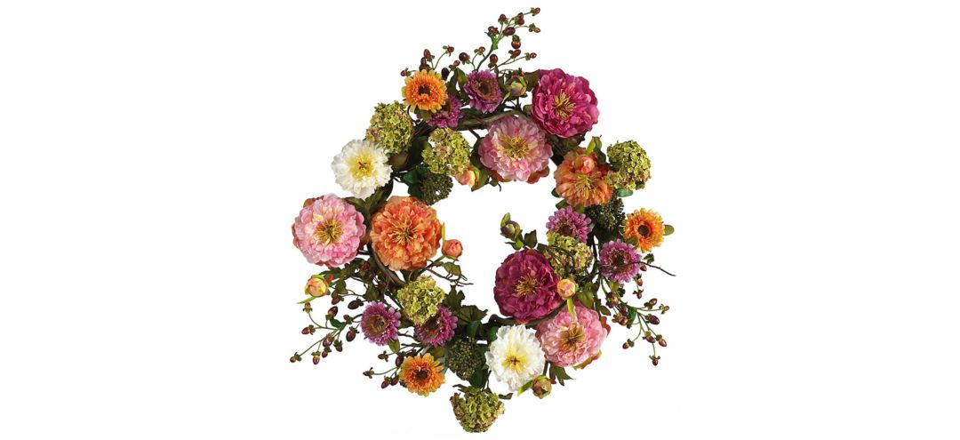 Peony Artificial Wreath