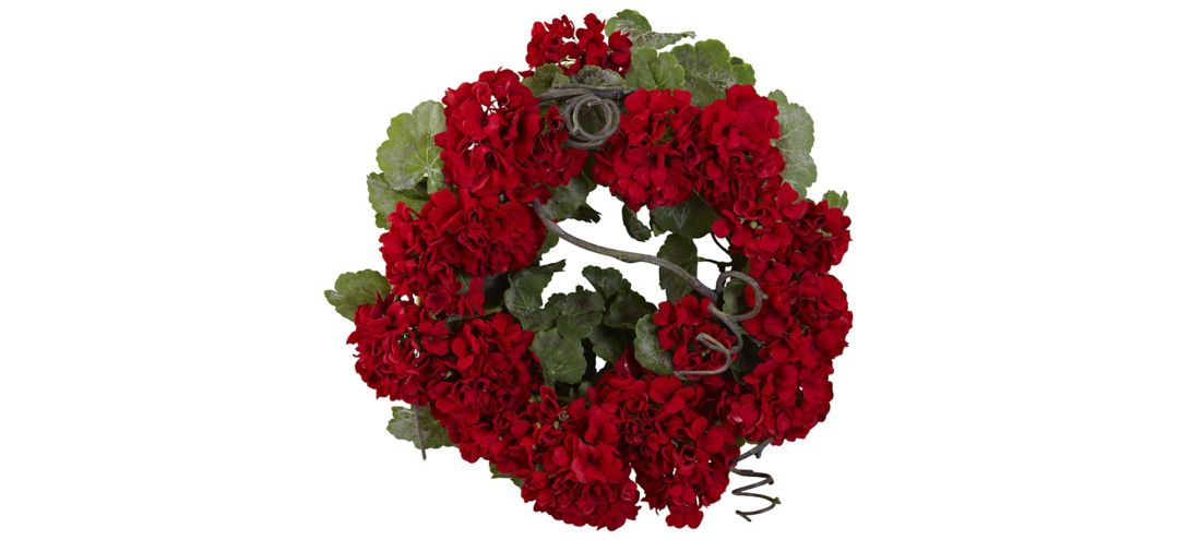 Geranium Artificial Wreath