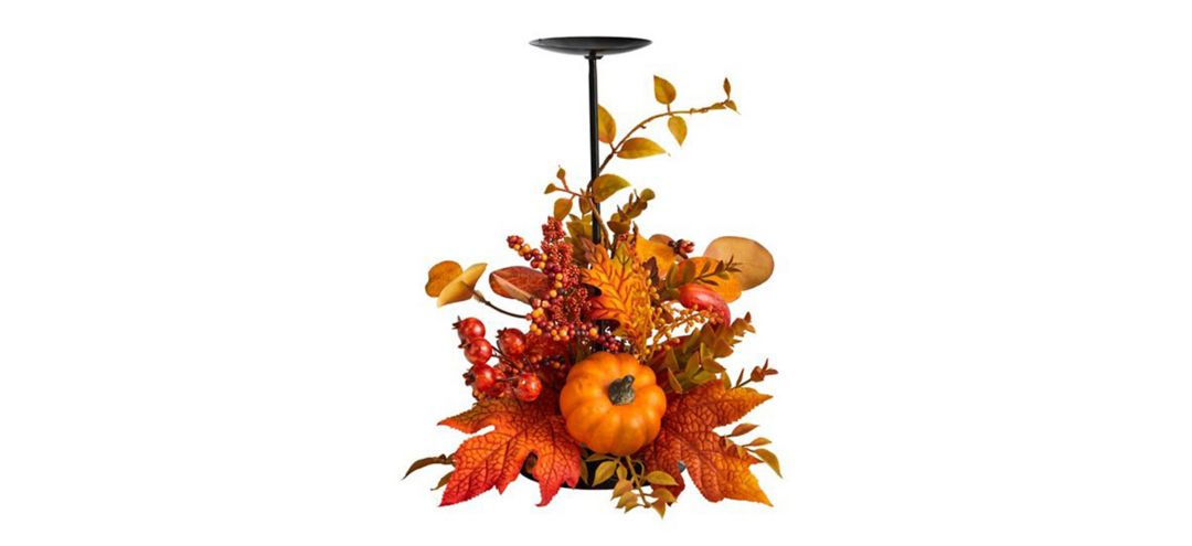 12in. Autumn Harvest Candle Holder