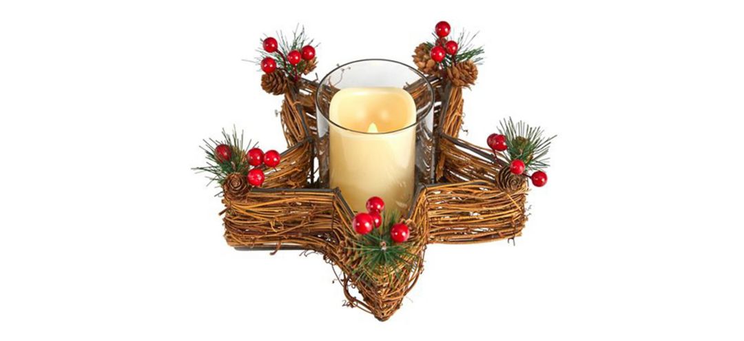 11in. LED Christmas Star Candle Holder