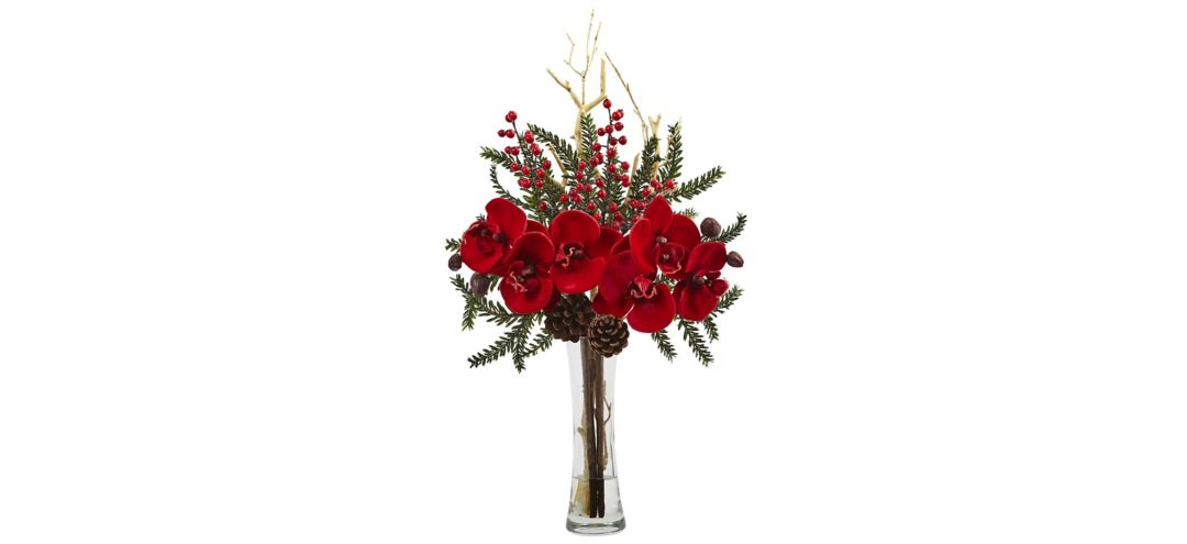 Mixed Orchid Holiday Artificial Arrangement