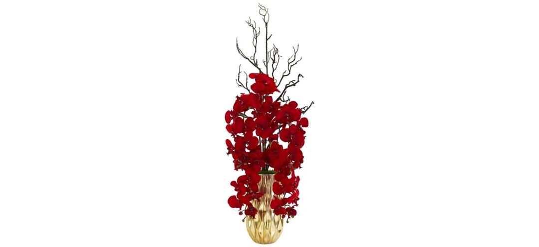 Red Phalaenopsis Orchid Artificial Arrangement