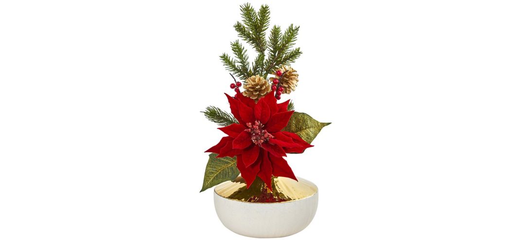 140123800 Poinsettia Artificial Arrangement sku 140123800