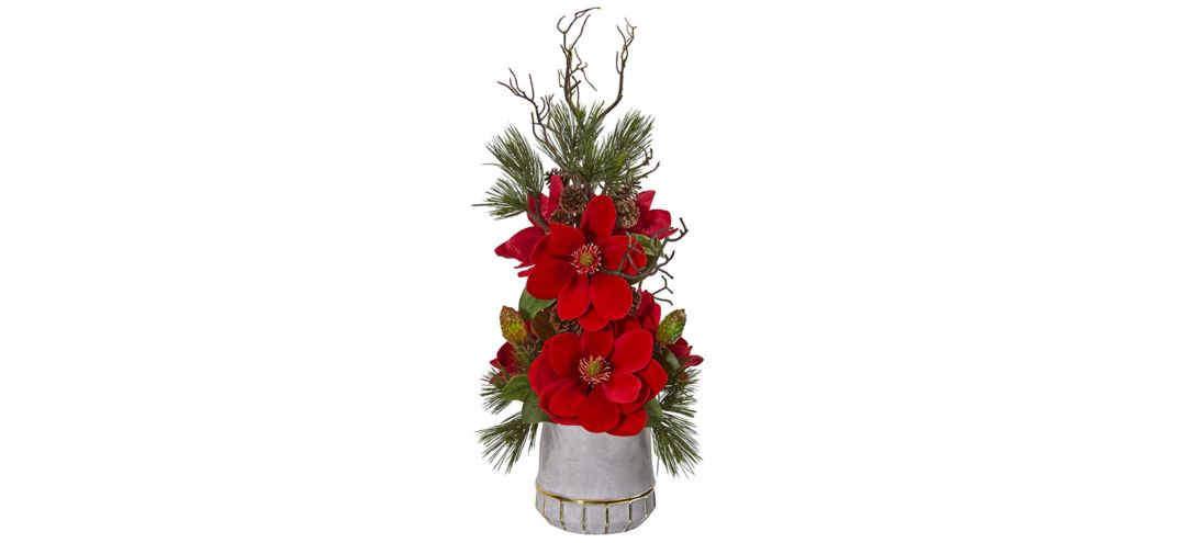 1924 Magnolia and Pine Artificial Arrangement sku 1924