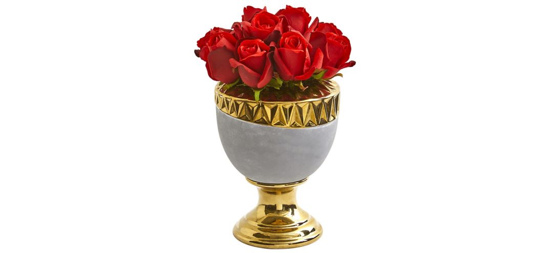 140123890 Elegant Red Rose Artificial Arrangement sku 140123890