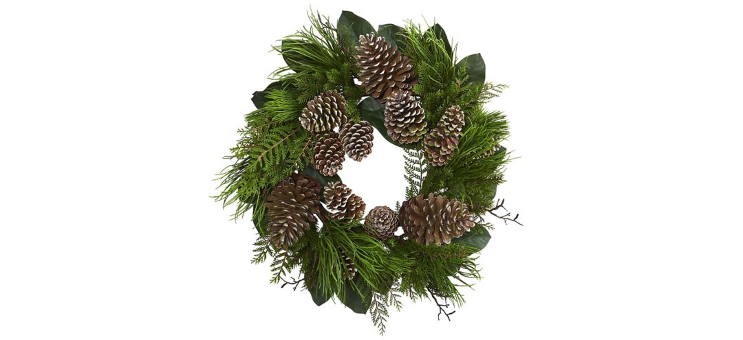 Pinecone and Pine Artificial Wreath