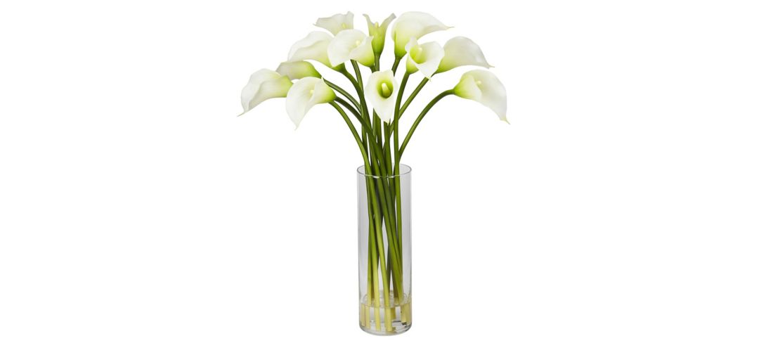 140126540 Mini Calla Lily Silk Flower Arrangement sku 140126540