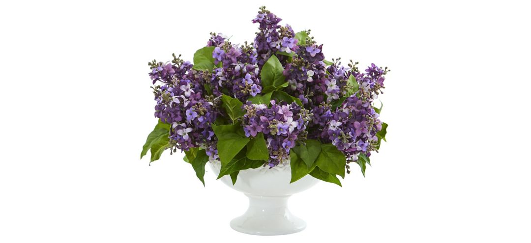 140126710 Lilac Artificial Arrangement in White Vase sku 140126710