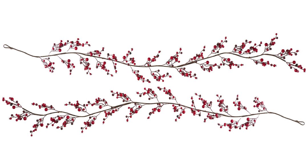 Red Berry Artificial Garland: Set of 2