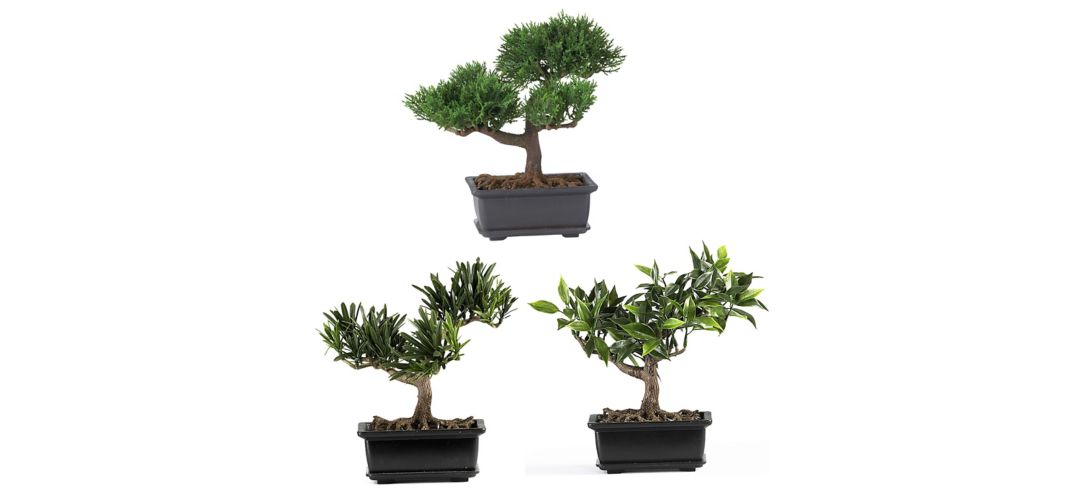 140127700 Bonsai Silk Plant Collection: Set of 3 sku 140127700