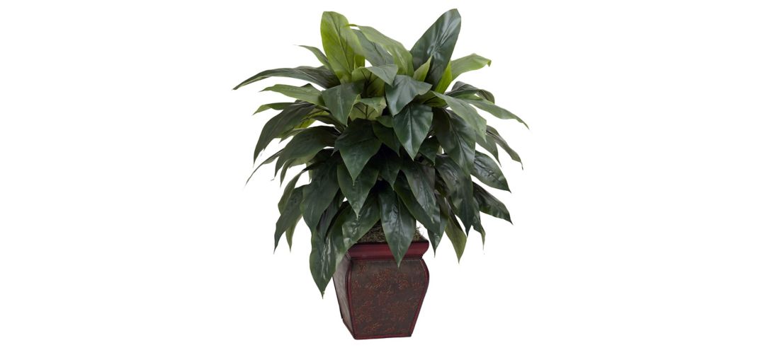 Cordyline with Decorative Vase Silk Plant