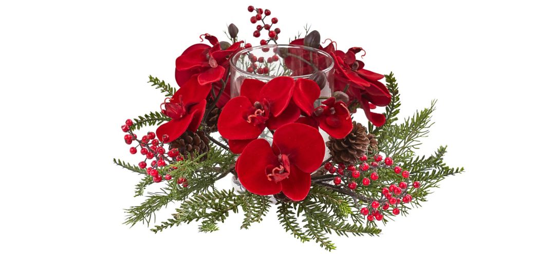 140128990 Orchid, Berry & Pine Holiday Candelabrum sku 140128990