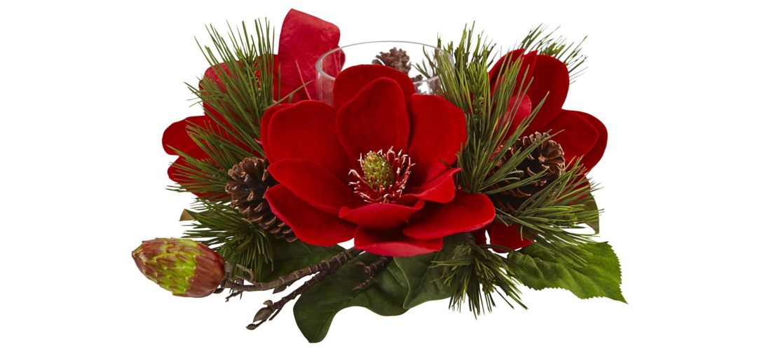 140129050 Red Magnolia & Pine Candelabrum sku 140129050