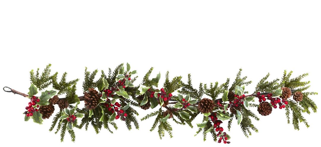 54” Holly Berry Garland