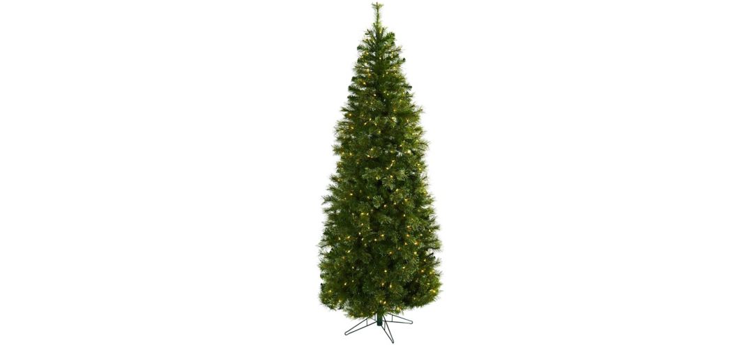 140129400 7.5 Cashmere Slim Christmas Tree with Clear Lights sku 140129400