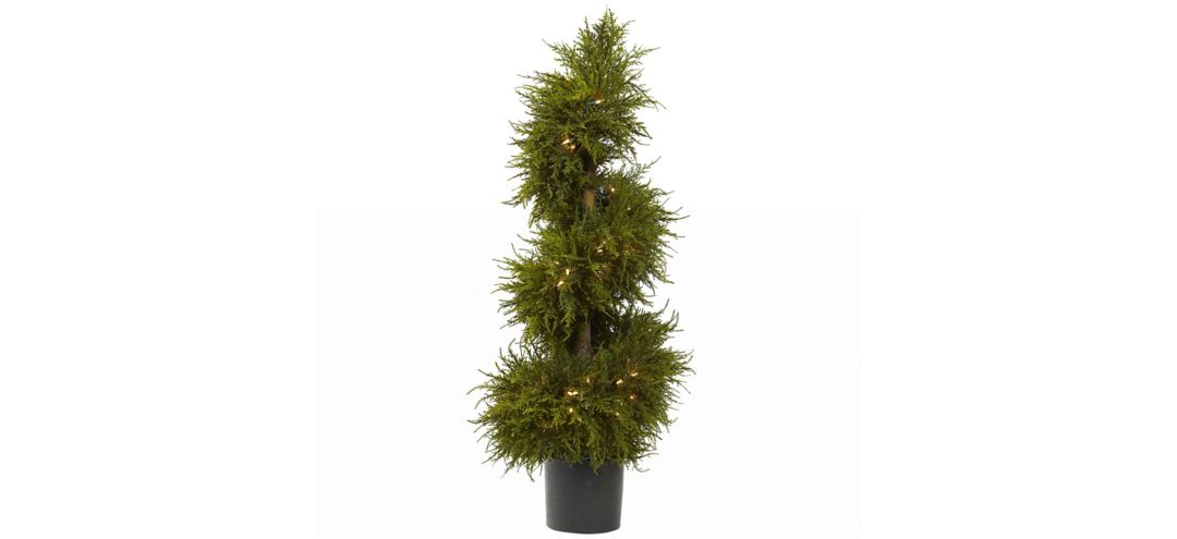 140129500 43” Cedar Spiral Topiary with Lights sku 140129500