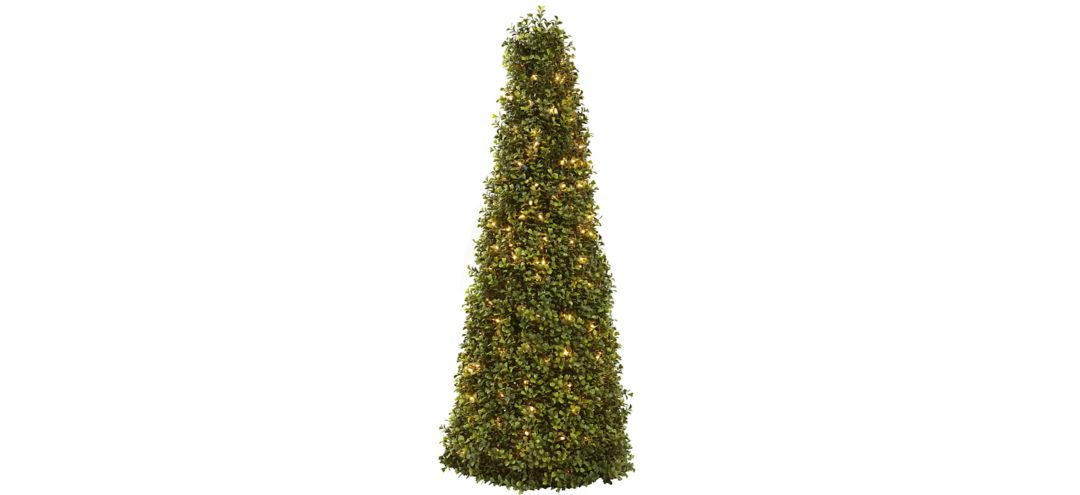39” Boxwood Cone with Lights