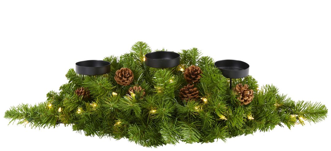 140130770 30 Christmas Artificial Pine Triple Candelabrum wi sku 140130770