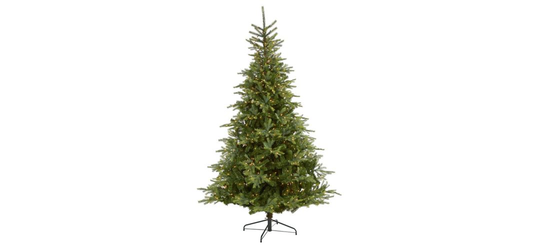 8ft. Pre-Lit North Carolina Spruce Artificial Christmas Tree