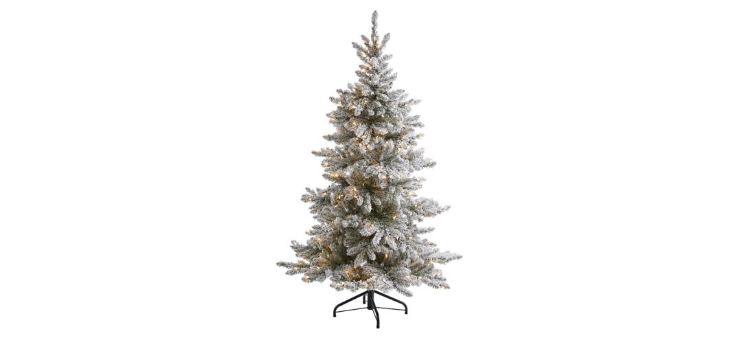 6ft. Pre-Lit Flocked West Virginia Spruce Artificial Christmas Tree