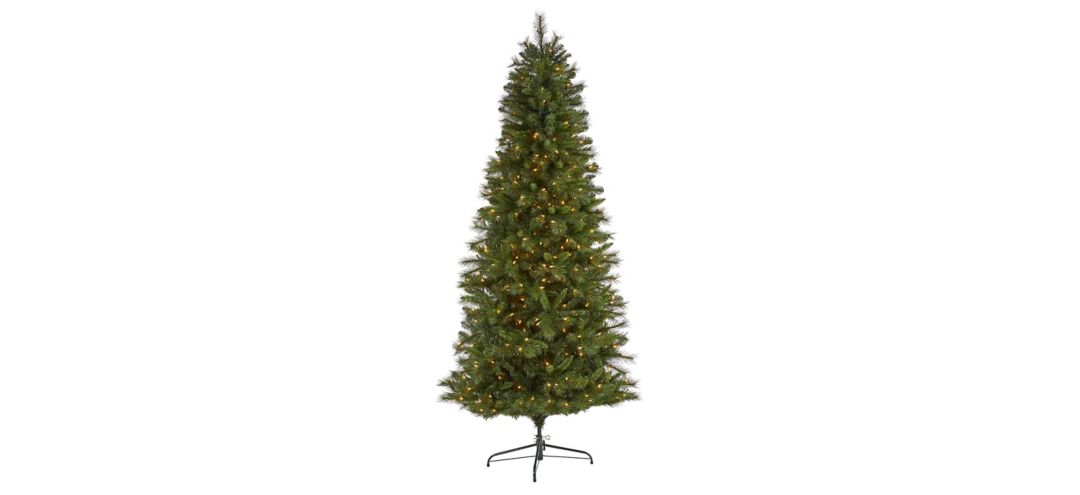 7.5ft. Pre-Lit Slim West Virginia Mountain Pine Artificial Christmas Tree