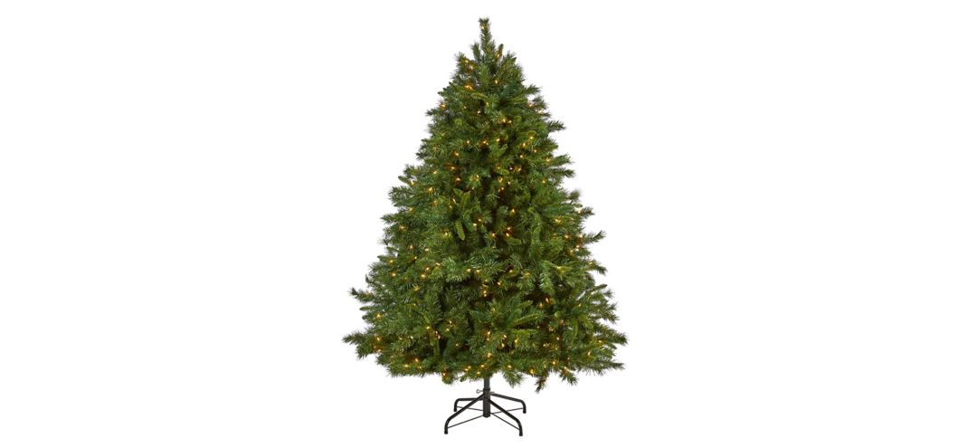 7ft. Pre-Lit Wyoming Mixed Pine Artificial Christmas Tree