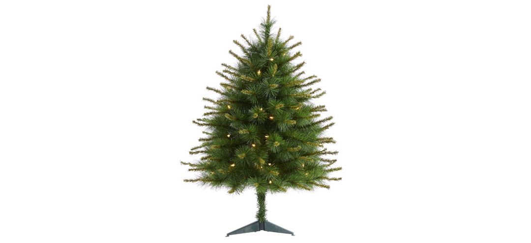 3ft. Pre-Lit New England Pine Artificial Christmas Tree