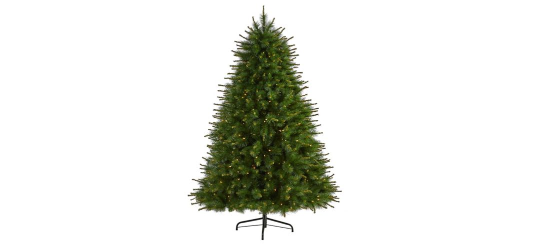 7ft. Pre-Lit New England Pine Artificial Christmas Tree