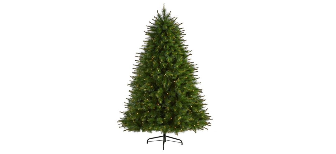 140131240 7ft. Pre-Lit New England Pine Artificial Christmas sku 140131240