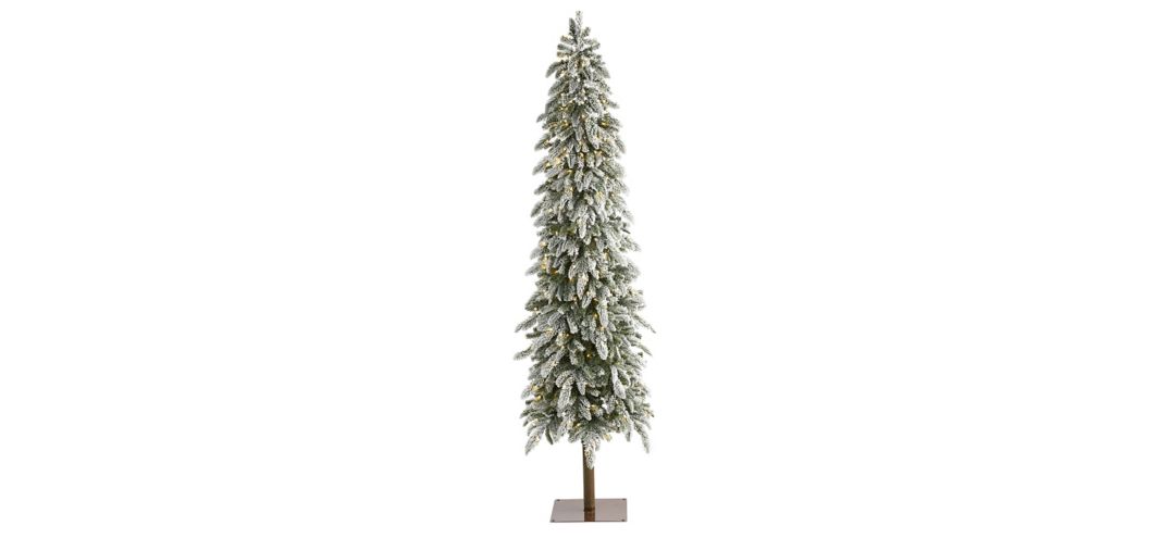 7.5ft. Pre-Lit Flocked Washington Alpine Christmas Artificial Tree