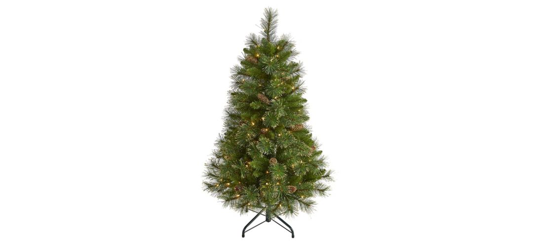4ft. Pre-Lit Golden Tip Washington Pine Artificial Christmas Tree