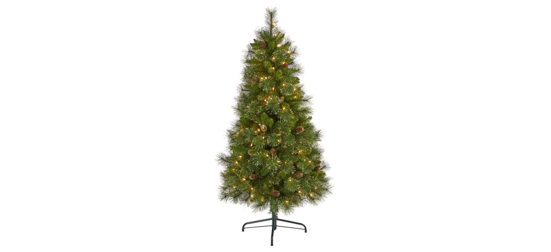 5ft. Pre-Lit Golden Tip Washington Pine Artificial Christmas Tree