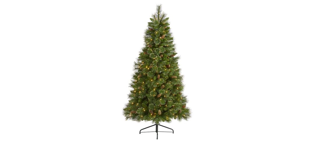 6ft. Pre-Lit Golden Tip Washington Pine Artificial Christmas Tree