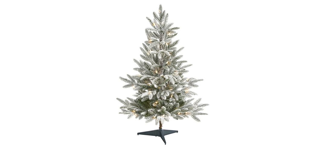 140131430 3ft. Pre-Lit Flocked Manchester Spruce Artificial  sku 140131430