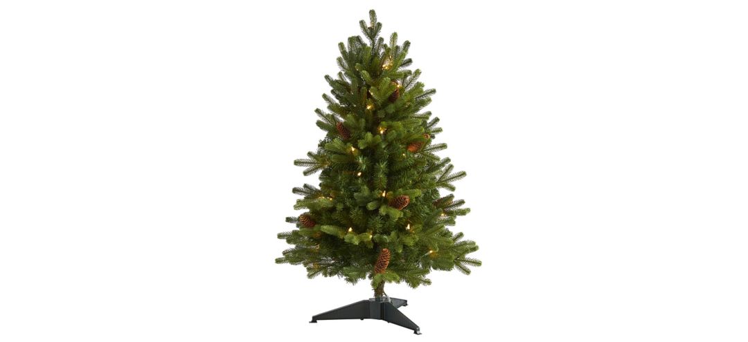 3ft. Pre-Lit Yukon Mountain Fir Artificial Christmas Tree