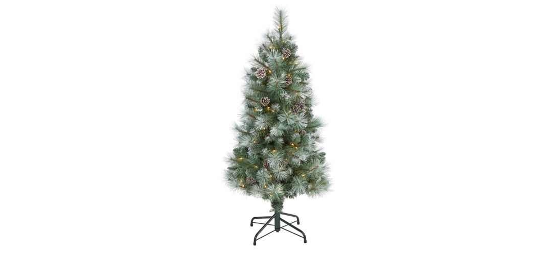4ft. Pre-Lit Frosted Tip British Columbia Mountain Pine Artificial Christmas Tree