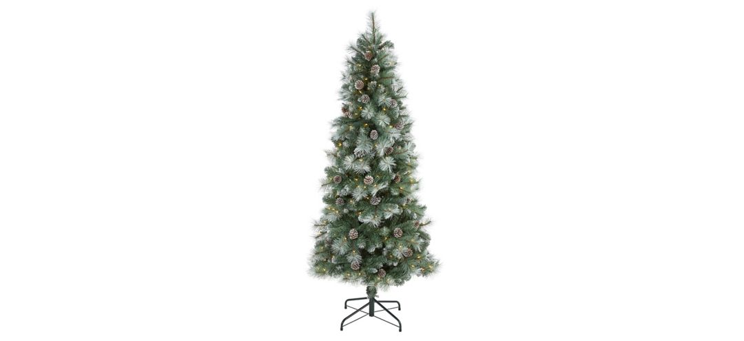 6ft. Pre-Lit Frosted Tip British Columbia Mountain Pine Artificial Christma