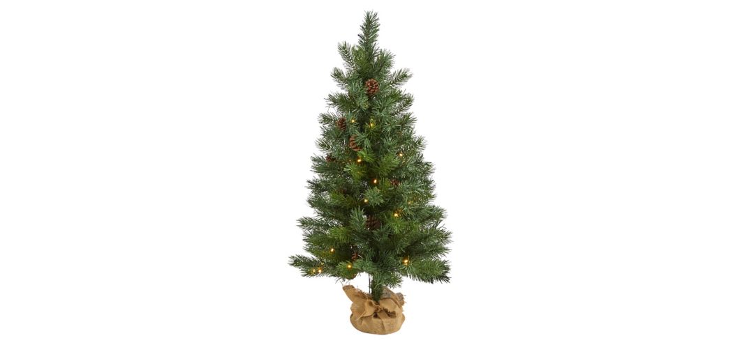 3ft. Pre-Lit Fraser Fir Artificial Christmas Tree