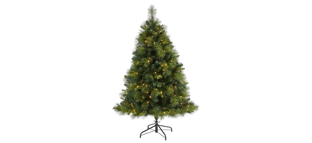 5ft. Pre-Lit North Carolina Mixed Pine Artificial Christmas Tree