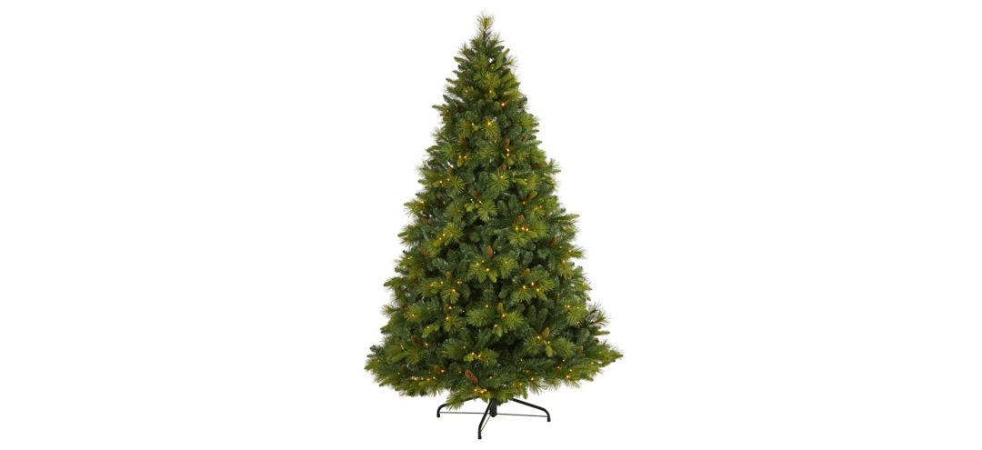 7.5ft. Pre-Lit North Carolina Mixed Pine Artificial Christmas Tree