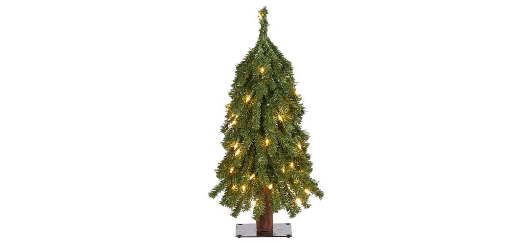 2ft. Grand Alpine Artificial Christmas Tree on Natural Trunk
